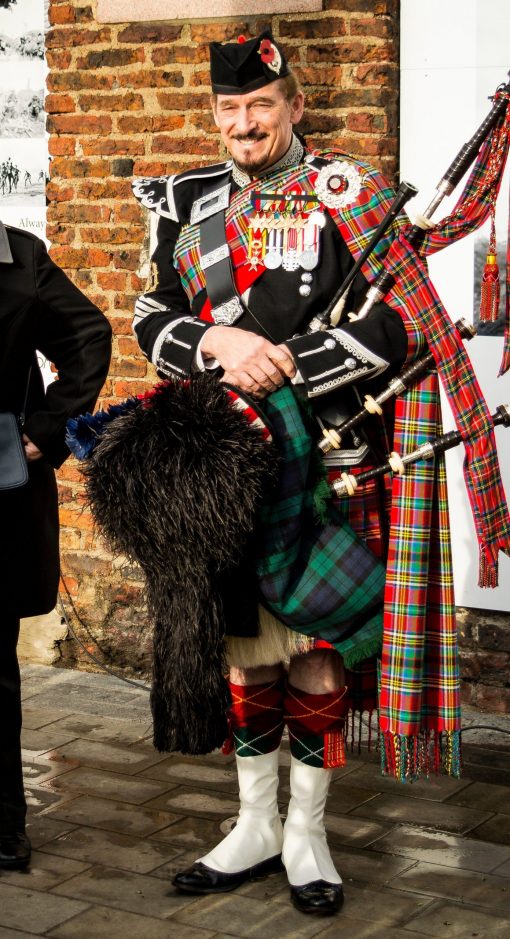 Traditional Scottish Bagpiper