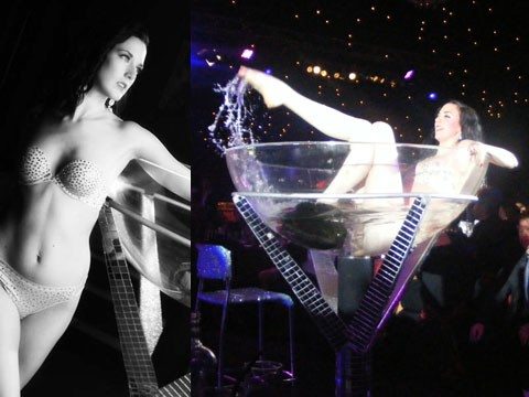 Giant Martini Glass Performer - Hire Retro-Chic Burlesque Artist