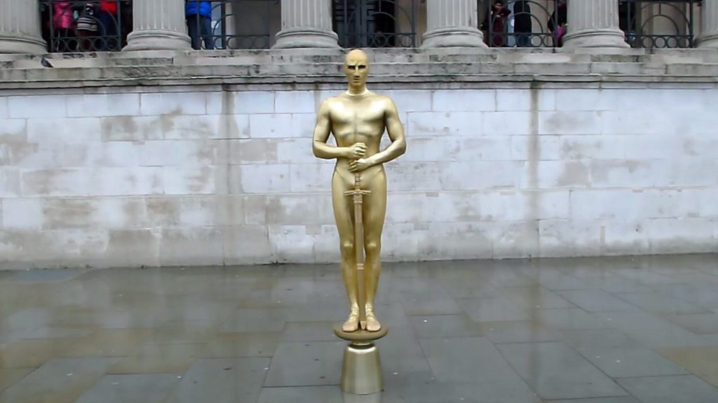 Gold Living Statue