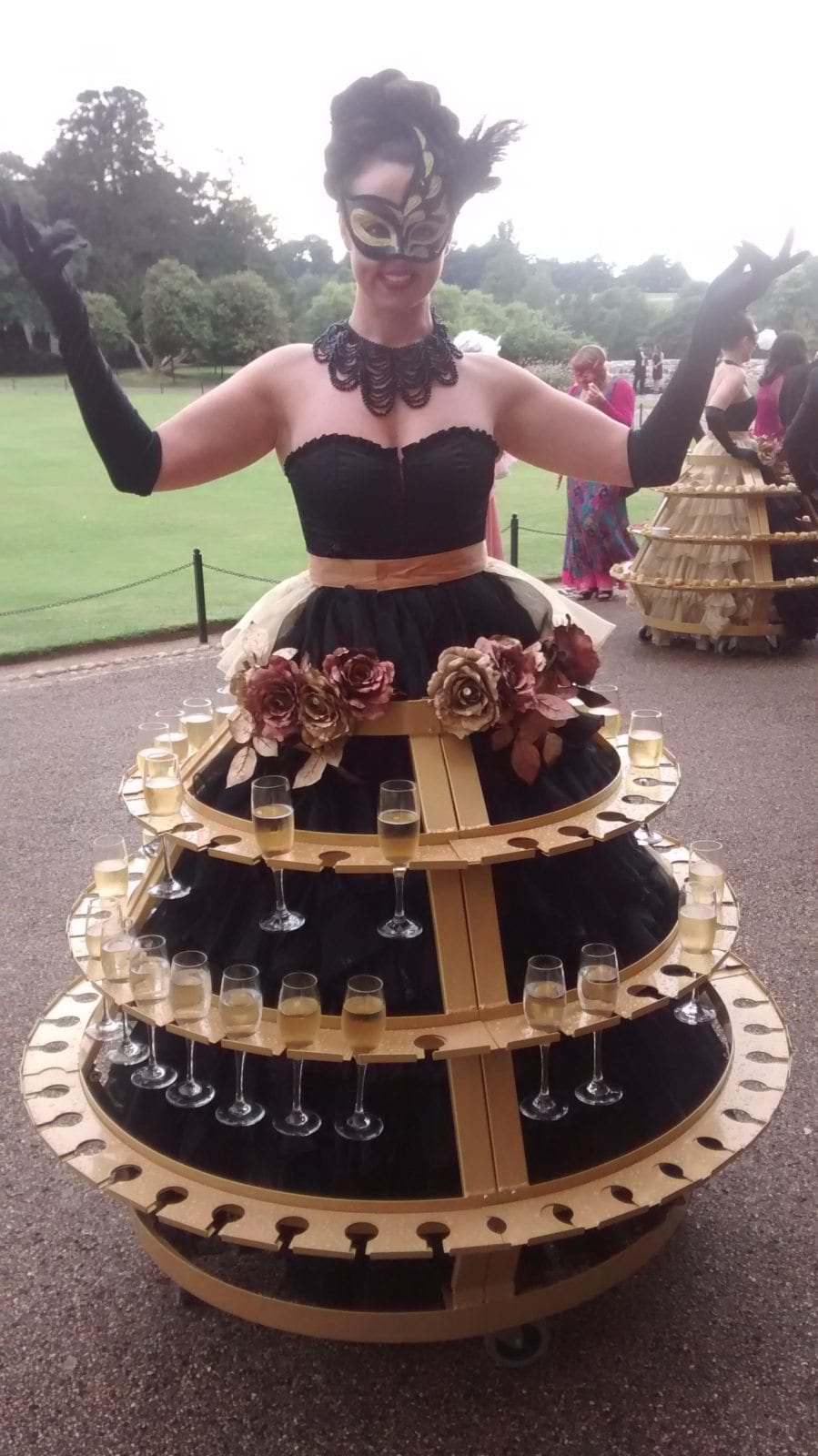 Champagne Dress For Hire Bespoke Entertainment Walkabout Acts