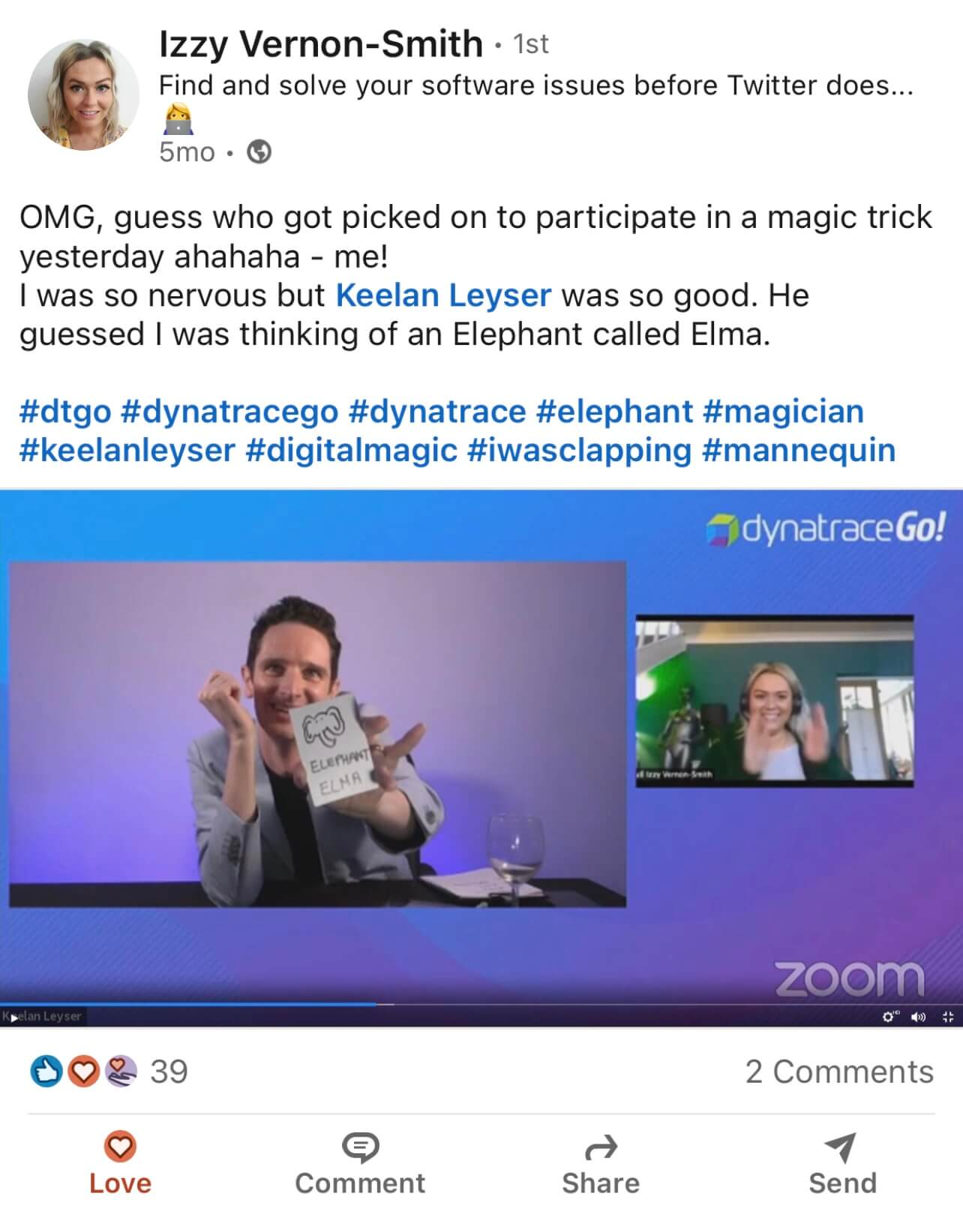 Zoom Magician Corporate Testimonial